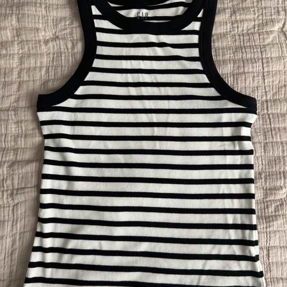 Gap Striped Modern Rib Halter Tank - Picture 2 of 5